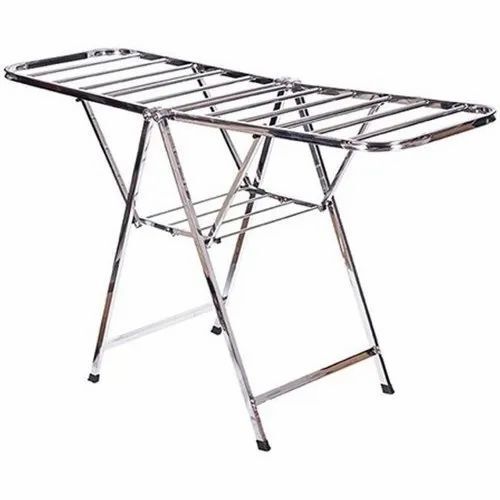 Rectangular Shape Stainless Steel Clothes Drying Stand For Home Use