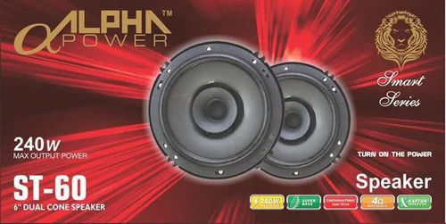 ST-60 6 Dual Cone Car Speaker, Maximum Output Power 240 Watt