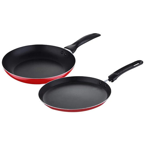 Aluminium Red Non Stick Cookware Set For Home And Hotel