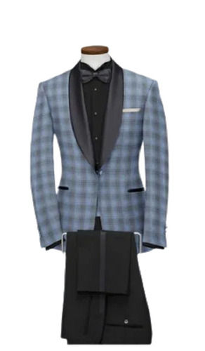 Multi Color Check Pattern Wedding Suit For Men With Jacket