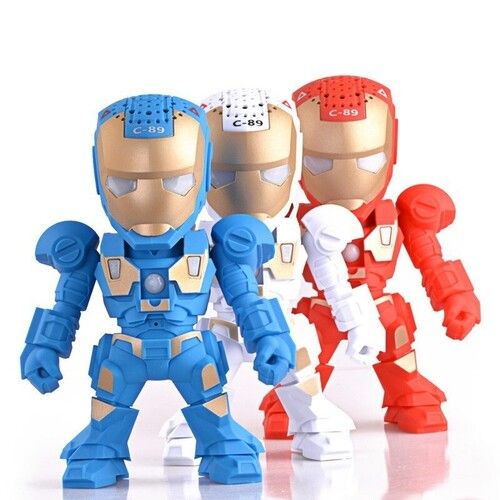 Bluetooth Speaker And Battery Operated Type Portable C 89 Iron Man Toy Cabinet Material: Abs Plastic