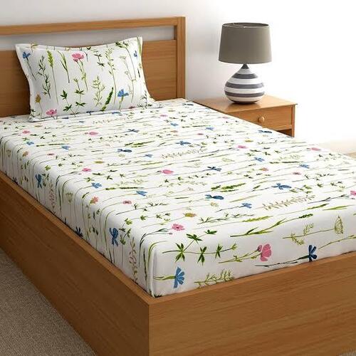 Breathable Lightweight Comfortable Full Size Printed Cotton Double Bedsheets