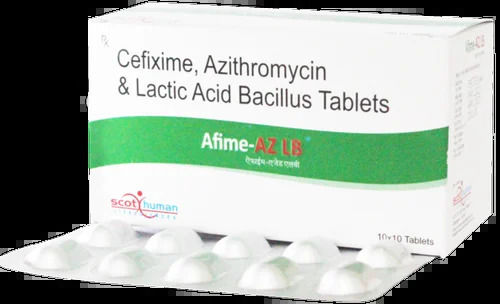 Cefixime, Azithromycin And Lactic Acid Bacillus Tablets - Allopathic Medicine for Hospitals and Clinics, Prescription Required, Cool and Dry Storage