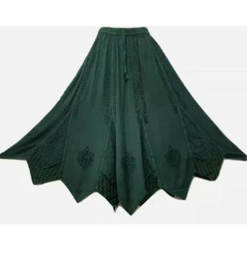 Ladies Casual Wear Embroidered Rayon Skirt