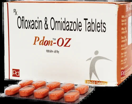 Ofloxacin 200 mg And Ornidazole 500 mg Tablets