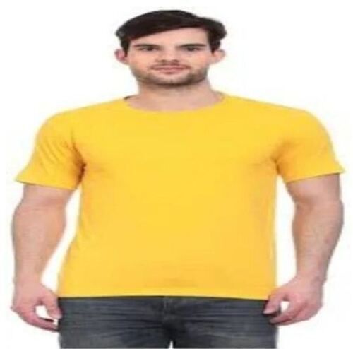 Round Neck Short Sleeves Plain Men's T-shirts