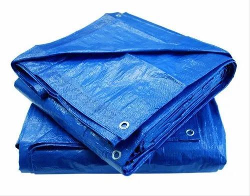 150-250 Gsm Plain Blue Waterproof Hdpe Tarpaulin