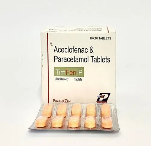 Aceclofenac Paracetamol Tablets (Pack Size 10X10 Tablets) Cool And Dry Place