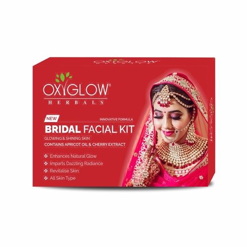 OxyGlow Herbals Facial Kit Bridal|Enhance Natural Glow|Revitalise Skin|All Skin Type|ImpartDazzling Radiance|Cherry Extract|260Gram