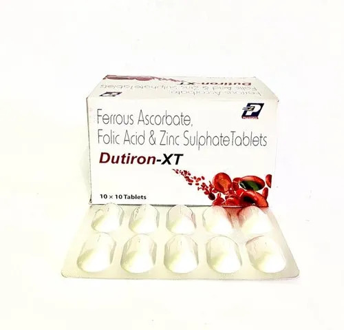 Ferrous Ascorbate Folic Acid And Zinc Sulphate Tablets - Allopathic Medicine, Prescription Required For Hospital And Clinic Use, Store In Cool And Dry Place
