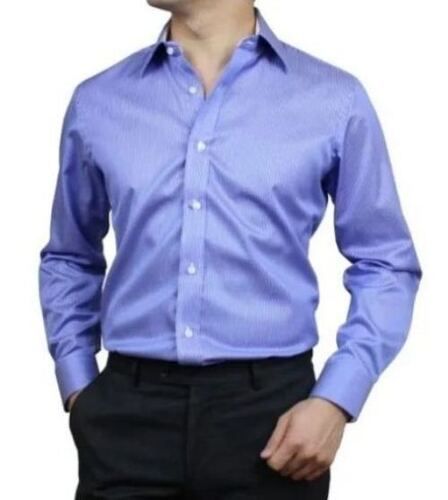 Plain Pattern Full Sleeves Mens Casual Wear Cotton Shirts