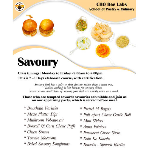 Savoury Baking Professional Training Institutes