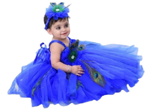 Blue Fancy And Designer Baby Frock For Kids