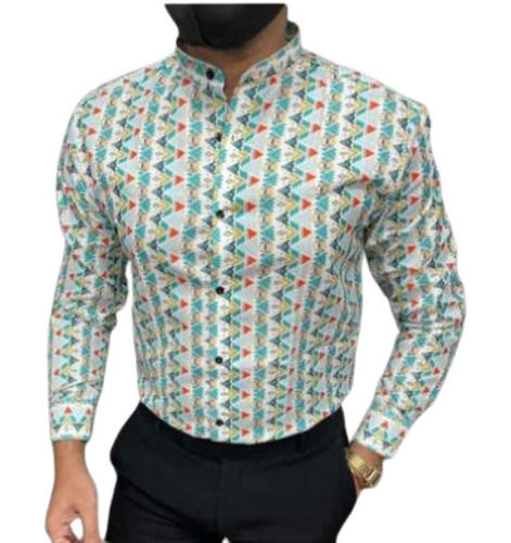 Multi Color Full Sleeves Cotton Mens Printed Shirts