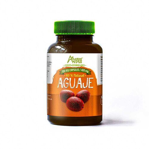 100% Natural Veg Aguaje Capsule 400Mg Ingredients: Fruit Pulp