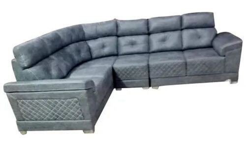 Premium Quality L Shape Leather Sofa - 6 Seater, Grey Color, 580mm Seat Height, Eco-Friendly and Durable Design