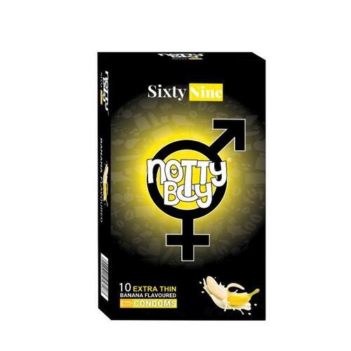 Leak Resistant Natural Latex Rubber 10 Extra Thin Banana Flavoured Male Condom