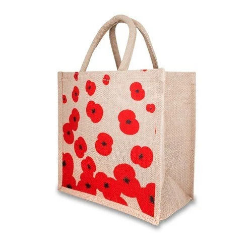 Cotton Printed Jute Shopping Bag