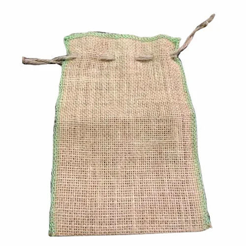 Drawstring Closure Jute Hessian Pouch Bag