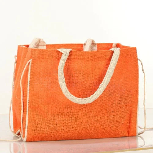 Eco Friendly Orange Cotton Ladies Bag