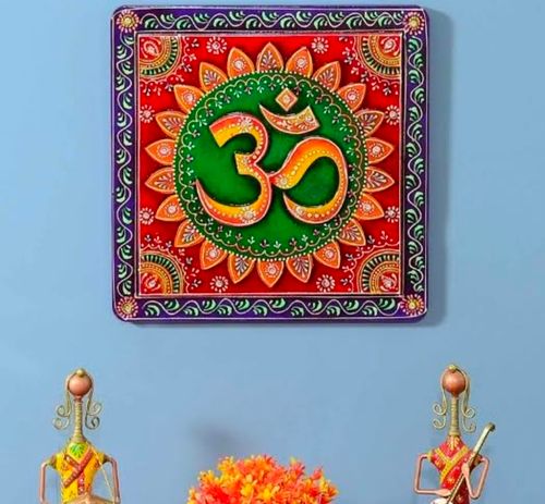 Wall Mounted Decorative Om Figure