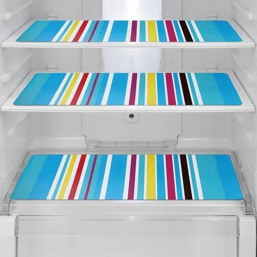 Washable And Printed Multi-Color PP Rectangle Fridge Mats