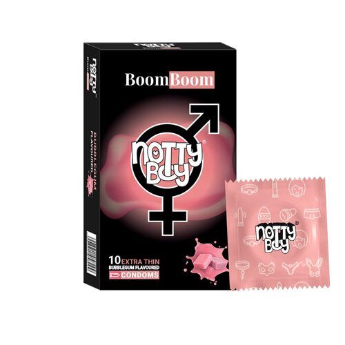 Leak Resistant Natural Latex Rubber 10 Extra Thin Bubblegum Flavoured Male Condom