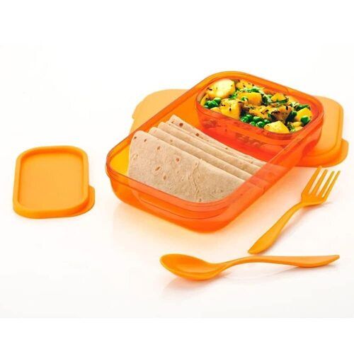 Easy To Carry Portable Durable Plastic Lunch Boxes With Spoons