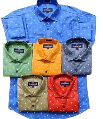 Multi Color Full Sleeves And Regular Fit Casual Wear Men Fancy Printed Shirts