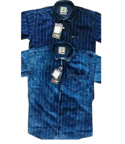 Full Sleeves Regular Fit Mens Denim Shirts