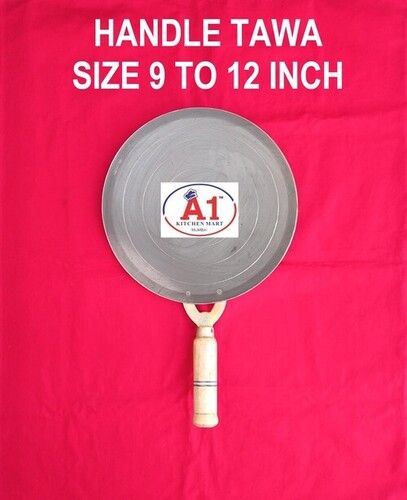 Non Stick Aluminium Tawa With Handle, Size 9 To 12 Inch
