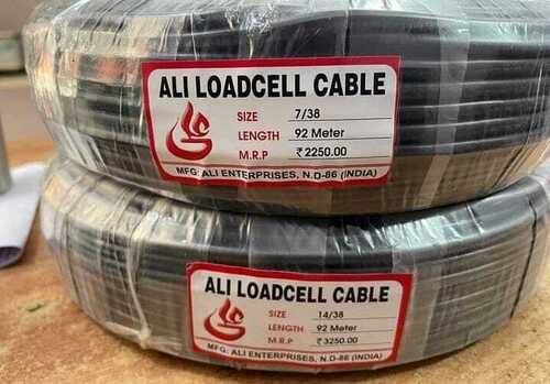 Black 92 Meter Long 7/38 Pvc Load Cell Cables