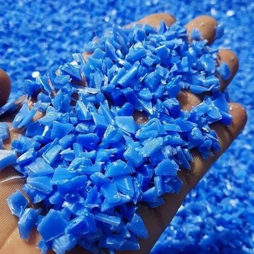 Blue First Grinded HDPE Drum Scrap