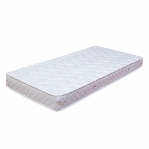 Comfortable White Single Bed Mattress, Thickness: 3-6 Inch