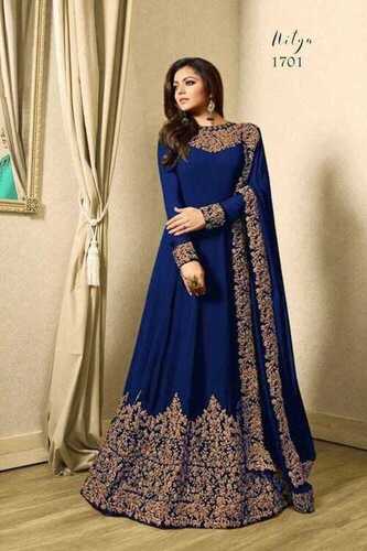Designer Printed Full Sleeves Ladies Gown - New Multi-Color Ethnic Party Wear, Customized Size for All Seasons