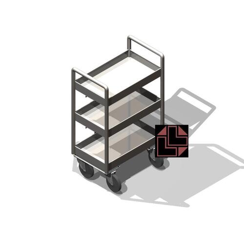 Stainless Steel 3 Shelves Commercial Kitchen Utility Trolley  Application: Home