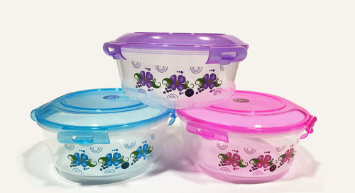 Multicolour 60X40X40 Cm Royal Medium Multicolor Round Printed Plastic Container