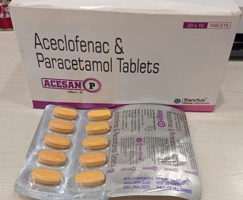 Aceclofenac And Paracetamol 100 Mg Tablets