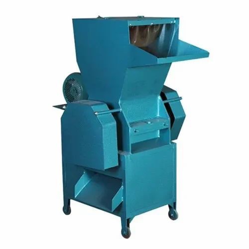 Blue Heavy Duty Single Phase Glass Crusher Machine