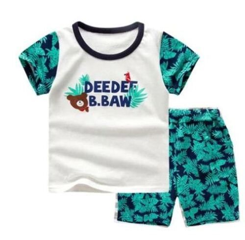 Kids Round Neck Printed T-shirt And Shorts Set