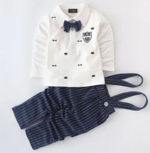 Kids T-Shirt With Suspender Pant Set