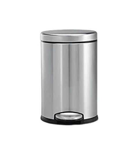 5 Liters Capacity Stainless Steel Dustbin Pedal Type with Lid