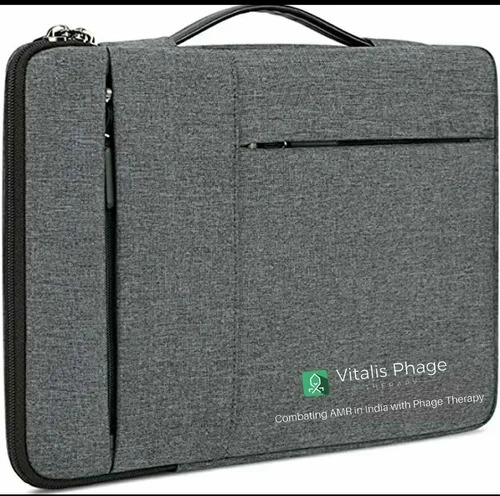 Attractive Look Zip Closure Cotton Laptop Sleeve
