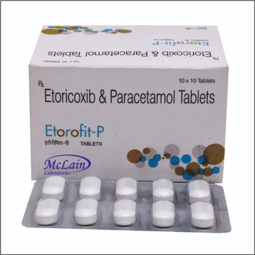 Etoricoxib And Paracetamol Tablets (Pack Size 10x10 Tablets)