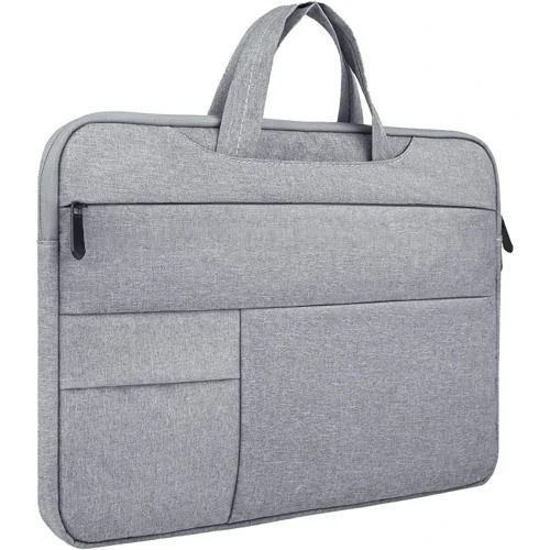 Gray Canvas Slim fit Laptop Bag