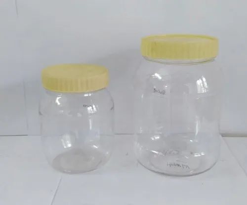 Plastic Jar With Screw Cap For Food Storage Use