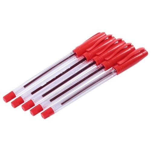 Smooth 5 Inches Long Refillable Red Ball Pens For School And Offices