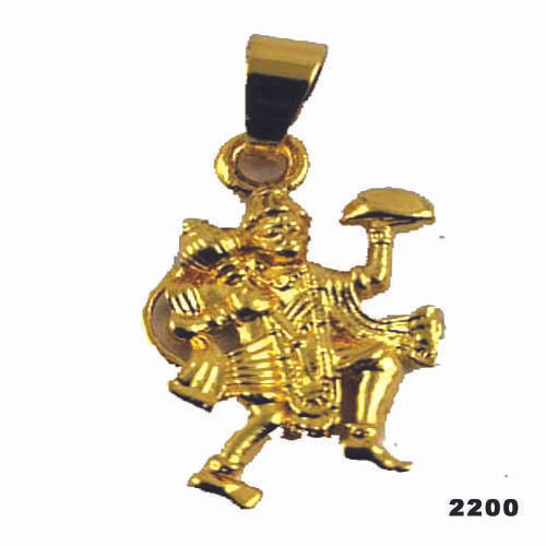 Brass Micro Gold Plated Lord Hanuman Pendant