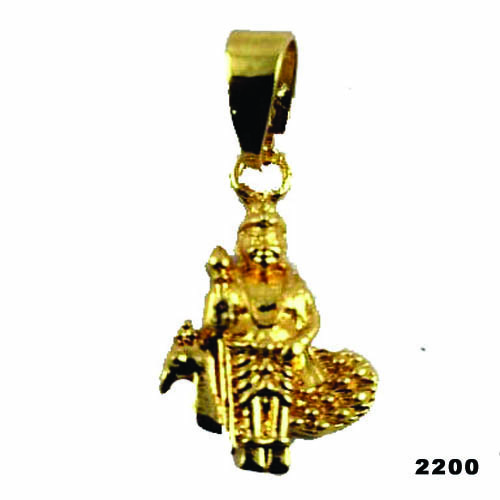 Brass Micro Gold Plated Murugan Pendant