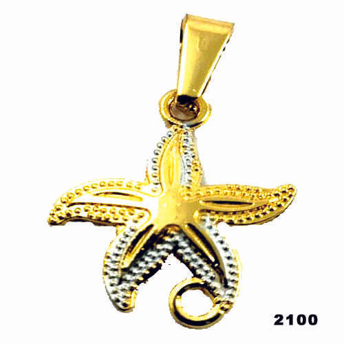 Brass Micro Gold Plated Star Fish Pendant